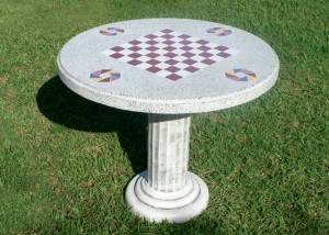 mesa de piedra ajedrez